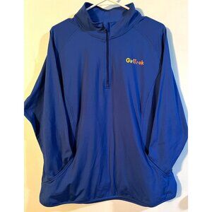 Sport Tek Ladies XXL Blue Pullover GirlTrek Logo Side Pockets Quarter Zip